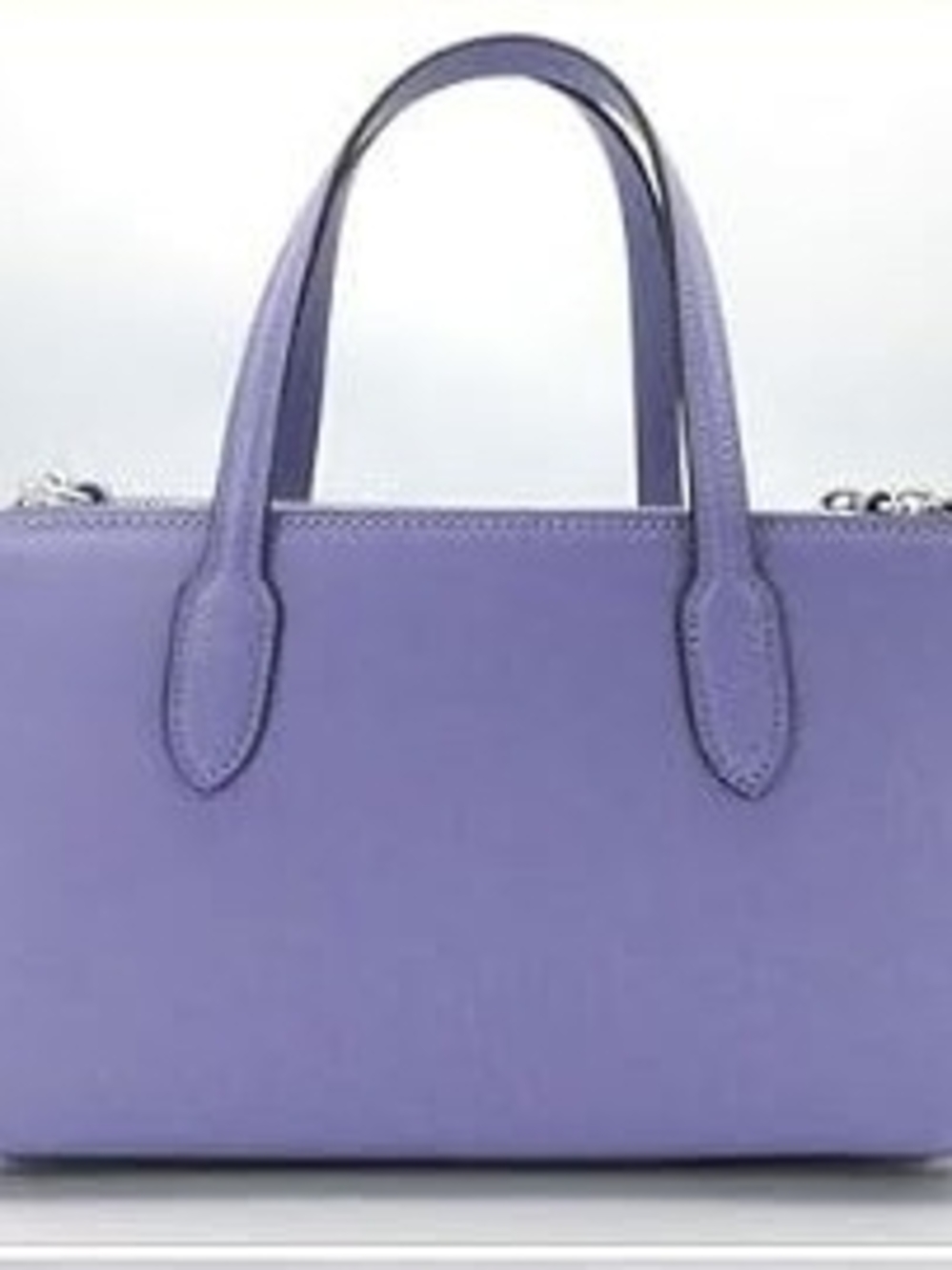 Coach Lavender Leather Satchel with Embossed 'C' - Picture 5 of 8